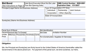 STANDARD FORM BID BOND