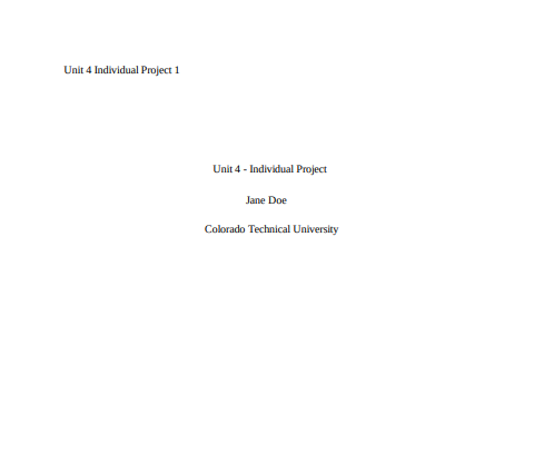 UNIT 4 - INDIVIDUAL PROJECT (10 SCHOLARLY REFERENCES AND SUMMARIES - COLLEGE/SAMPLE)