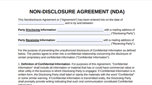 BASIC NON-DISCLOSURE AGREEMENT