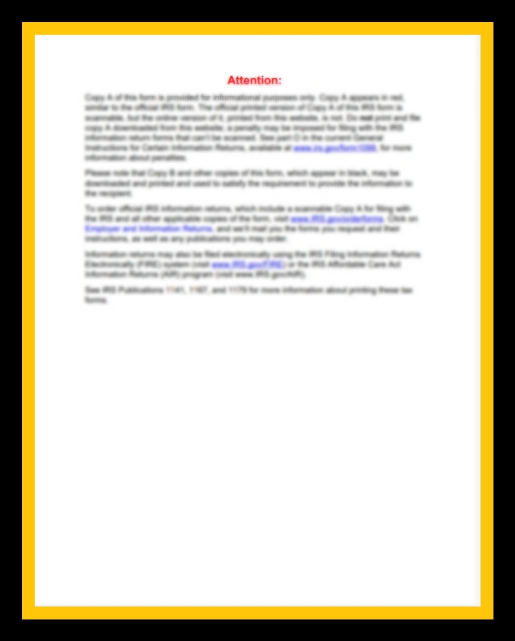 1099-C CANCELLATION OF DEBT FORM