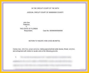 MOTION TO VACATE VOID (Criminal Case)