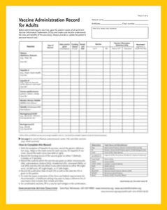 Vaccine Administration Record for Adults