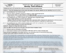 Load image into Gallery viewer, Sample IRS identity Theft Report
