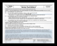 Load image into Gallery viewer, Sample IRS identity Theft Report
