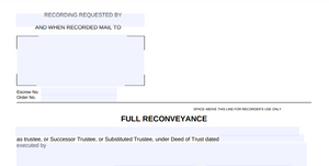 FULL RECONVEYANCE FORM