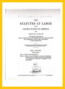 The Statutes At Large With Signature And Gold Seal