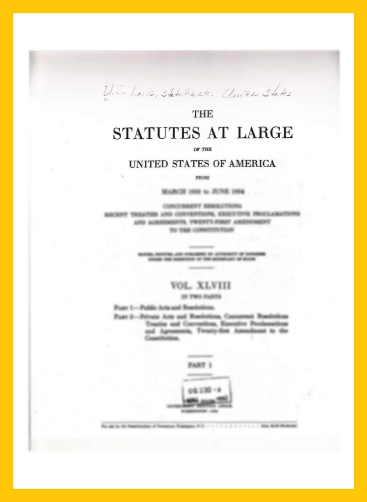 The Statutes At Large With Signature And Gold Seal